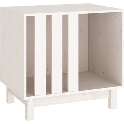 vidaXL Maison pour chiens blanche 60x45x57 cm en pin - Maison de chien vidaXL Maison pour chiens blanche 60x45x57 cm en pin - Maison de chien