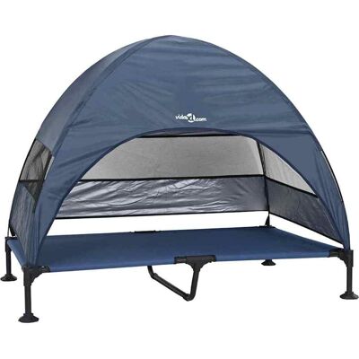 vidaXL Lit surélevé pour chien Bleu marine 127 x 81 x 108 cm vidaXL Lit surélevé pour chien Bleu marine 127 x 81 x 108 cm
