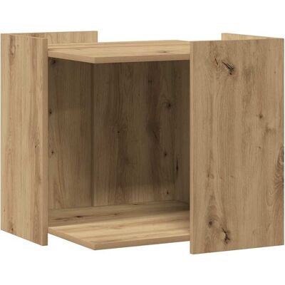 vidaXL Meuble de bac à litière pour chat chêne artisanal 53x53x51 cm vidaXL Meuble de bac à litière pour chat chêne artisanal 53x53x51 cm