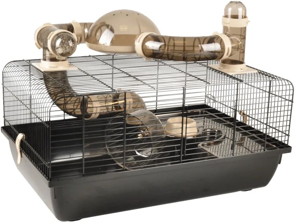 FLAMINGO Cage pour hamsters Figo 58x38x40 cm Noir et marron