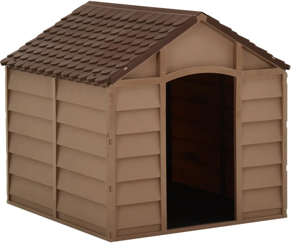 vidaXL Niche pour chiens Marron 71x71,5x68 cm PP