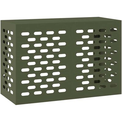 vidaXL Housse de climatiseur Vert olive 90 x 40 x 60 cm Acier vidaXL Housse de climatiseur Vert olive 90 x 40 x 60 cm Acier