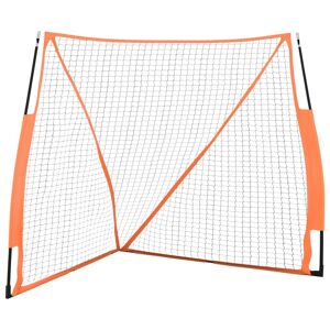 vidaXL Filet de baseball portable orange et noir 183x182x183 cm