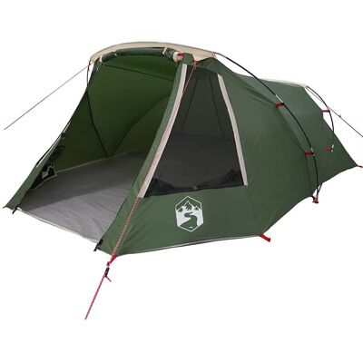 vidaXL Tente Tunnel 3 Personnes 3 personne Vert et blanc vidaXL Tente Tunnel 3 Personnes 3 personne Vert et blanc