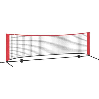 vidaXL Filet de tennis Noir et Rouge 301 x 90,5 x 87 cm Polyester vidaXL Filet de tennis Noir et Rouge 301 x 90,5 x 87 cm Polyester