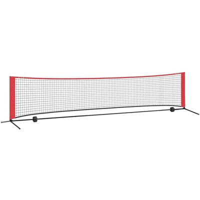 vidaXL Filet de tennis Noir et Rouge 396 x 92 x 87 cm Polyester vidaXL Filet de tennis Noir et Rouge 396 x 92 x 87 cm Polyester