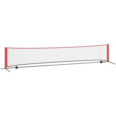 vidaXL Filet de tennis Noir et Rouge 494,5 x 90 x 87 cm Polyester vidaXL Filet de tennis Noir et Rouge 494,5 x 90 x 87 cm Polyester