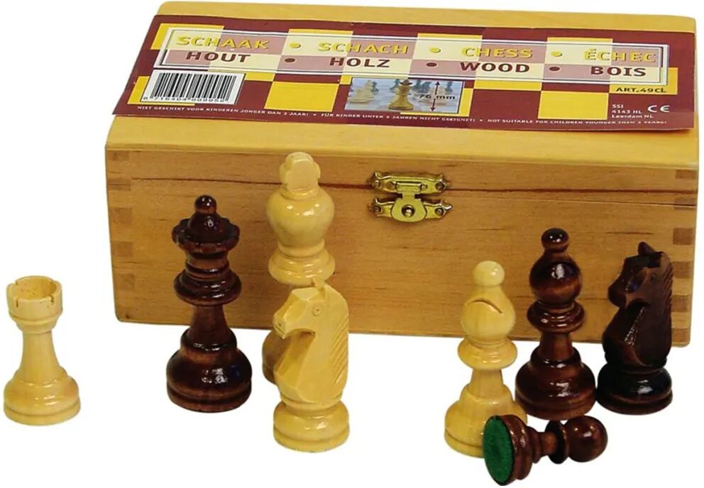 Abbey Game Pièces de jeu d'échecs 87 mm Noir/blanc 49CL