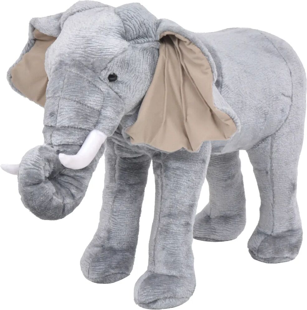 vidaXL Jouet en peluche Éléphant Gris XXL