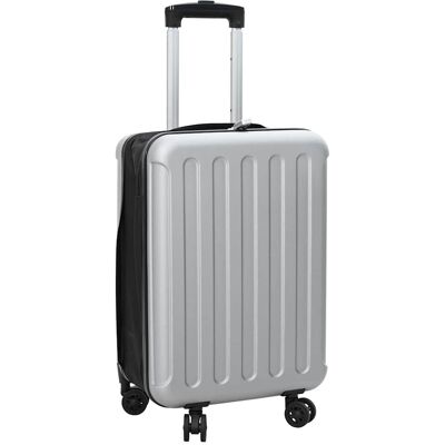 vidaXL Valise avec verrouillage Argent 34 x 23 x 55.5 cm Plastic ABS vidaXL Valise avec verrouillage Argent 34 x 23 x 55.5 cm Plastic ABS