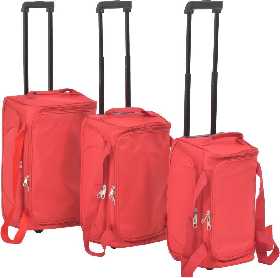 vidaXL Ensemble de valises 3 pcs Rouge