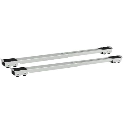 vidaXL Socle pour machine à laver 2 pc Argenté 72 x 5 x 4,5 cm vidaXL Socle pour machine à laver 2 pc Argenté 72 x 5 x 4,5 cm