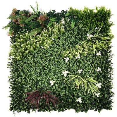 Vente-unique Mur végétal synthétique vert - pack de 1m² - LAHTI Vente-unique Mur végétal synthétique vert - pack de 1m² - LAHTI