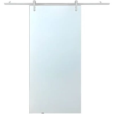 Vente-unique Porte coulissante avec système en applique CLEAVER - H205 x L93 cm - Verre trempé dépoli Vente-unique Porte coulissante avec système en applique CLEAVER - H205 x L93 cm - Verre trempé dépoli