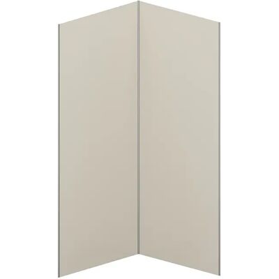 Vente-unique Lot de 2 panneaux muraux de douche ivoire en aluminium avec profilés - 2 x L90 x H210 cm - ITZIAR Vente-unique Lot de 2 panneaux muraux de douche ivoire en aluminium avec profilés - 2 x L90 x H210 cm - ITZIAR