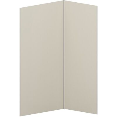 Vente-unique Lot de 2 panneaux muraux de douche ivoire en aluminium avec profilés - L90 x L120 x H210 cm - ITZIAR Vente-unique Lot de 2 panneaux muraux de douche ivoire en aluminium avec profilés - L90 x L120 x H210 cm - ITZIAR