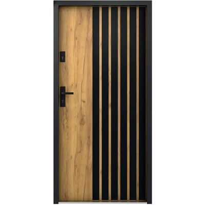 Porte en acier massif Cobrita - Résistante aux chocs - Bonne isolation - Ouverture à droite - Deux designs Porte en acier massif Cobrita - Résistante aux chocs - Bonne isolation - Ouverture à droite - Deux designs