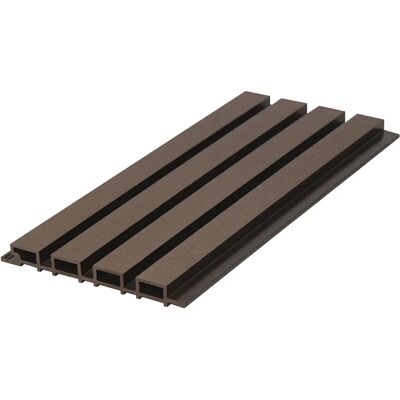 Vente-unique Lames de bardage en bois composite - Pack de 5,12 m² - naturel foncé - CORNIO Vente-unique Lames de bardage en bois composite - Pack de 5,12 m² - naturel foncé - CORNIO
