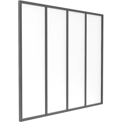 Vente-unique Verrière atelier en aluminium thermolaqué et verre dépoli noir 120 x 105 cm (L x H) – BAYVIEW Vente-unique Verrière atelier en aluminium thermolaqué et verre dépoli noir 120 x 105 cm (L x H) – BAYVIEW