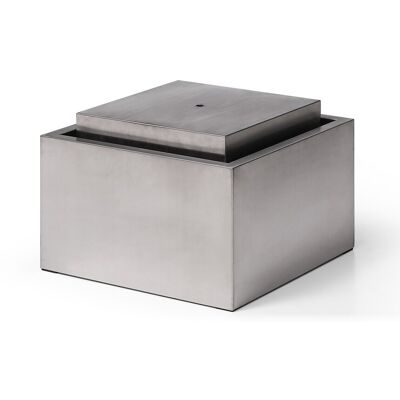 Vente-unique Fontaine d'extérieur en acier inoxydable - H.34 cm - Argenté - TILAPIA Vente-unique Fontaine d'extérieur en acier inoxydable - H.34 cm - Argenté - TILAPIA