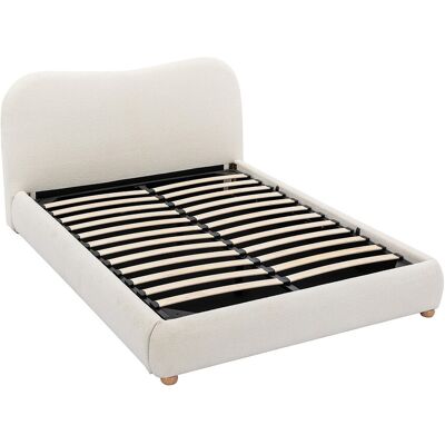 Lit de rangement Vanari 160x200cm Blanc - Sans matelas - Avec sommier Lit de rangement Vanari 160x200cm Blanc - Sans matelas - Avec sommier