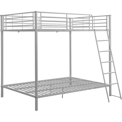 Vente-unique Lits superposés 2 x 140 x 190 cm - Argent - GEMINI III Vente-unique Lits superposés 2 x 140 x 190 cm - Argent - GEMINI III