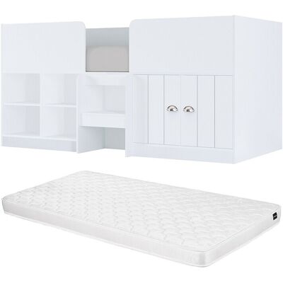 Lit de hauteur moyenne avec rangement - Mobilier pour enfants Lit de hauteur moyenne avec rangement - Mobilier pour enfants