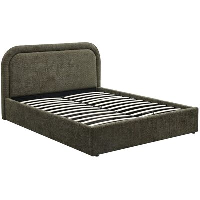 Vente-unique Lit coffre 160 x 200 cm - Tissu bouclette - Vert – FIDOZIA Vente-unique Lit coffre 160 x 200 cm - Tissu bouclette - Vert – FIDOZIA