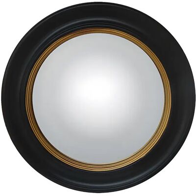 Vente-unique Miroir sorcière en bois de paulownia - D. 66 cm - Noir et doré effet laiton - FRANKLIN Vente-unique Miroir sorcière en bois de paulownia - D. 66 cm - Noir et doré effet laiton - FRANKLIN