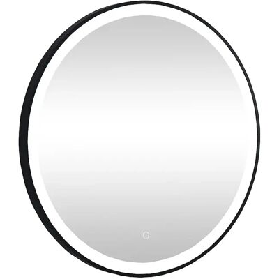 Vente-unique Miroir de salle de bain lumineux rond noir avec Leds - D. 80 cm - NUMEA Vente-unique Miroir de salle de bain lumineux rond noir avec Leds - D. 80 cm - NUMEA