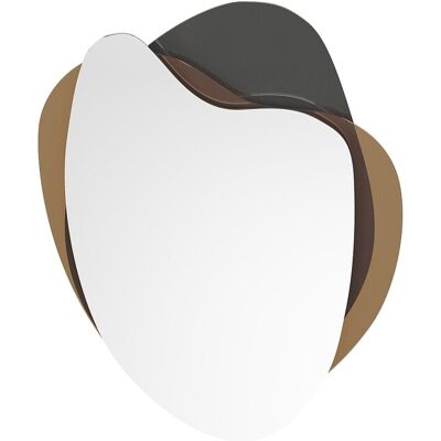 Vente-unique Miroir organique design - L. 55 x H. 71 cm - Marron et gris fumé - LISHIA Vente-unique Miroir organique design - L. 55 x H. 71 cm - Marron et gris fumé - LISHIA