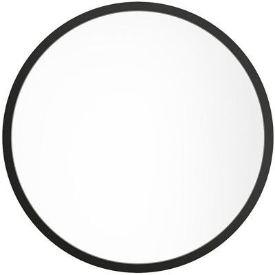 Vente-unique Grand miroir mural rond en bois de paulownia - D. 150 cm - Noir - ZANG Vente-unique Grand miroir mural rond en bois de paulownia - D. 150 cm - Noir - ZANG