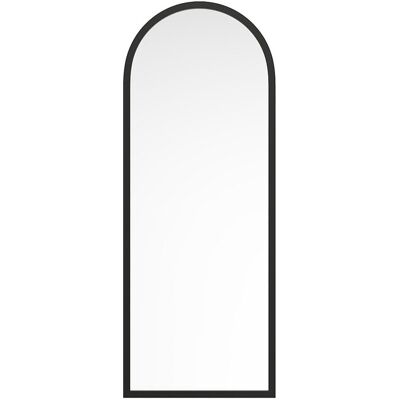 Vente-unique Grand miroir arche en bois de paulownia - L. 65 x H. 170 cm - Noir - SHANGI Vente-unique Grand miroir arche en bois de paulownia - L. 65 x H. 170 cm - Noir - SHANGI
