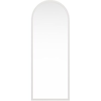 Vente-unique Grand miroir arche en bois de paulownia - L. 65 x H. 170 cm - Blanc - SHANGI Vente-unique Grand miroir arche en bois de paulownia - L. 65 x H. 170 cm - Blanc - SHANGI