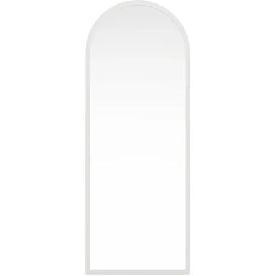 Vente-unique Grand miroir arche en bois de paulownia - L. 65 x H. 170 cm - Blanc - SHANGI Vente-unique Grand miroir arche en bois de paulownia - L. 65 x H. 170 cm - Blanc - SHANGI