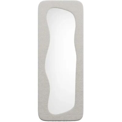 Vente-unique Miroir organique en tissu bouclette - L. 60 x H. 160 cm - Ivoire - HAIMEI Vente-unique Miroir organique en tissu bouclette - L. 60 x H. 160 cm - Ivoire - HAIMEI