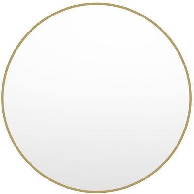 Vente-unique Grand miroir mural rond en métal - D. 150 cm - Doré - RONDIA Vente-unique Grand miroir mural rond en métal - D. 150 cm - Doré - RONDIA
