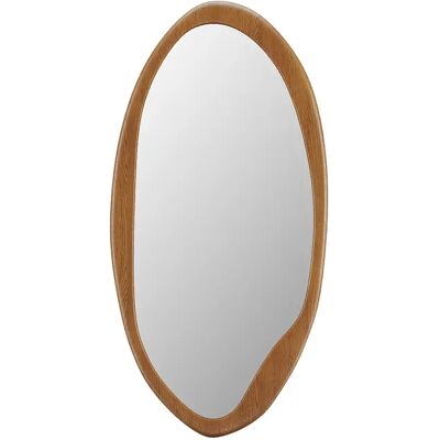 Vente-unique Miroir ovale en bois d'hévéa - L. 50 x H. 100 cm - Naturel - FUJIAN Vente-unique Miroir ovale en bois d'hévéa - L. 50 x H. 100 cm - Naturel - FUJIAN