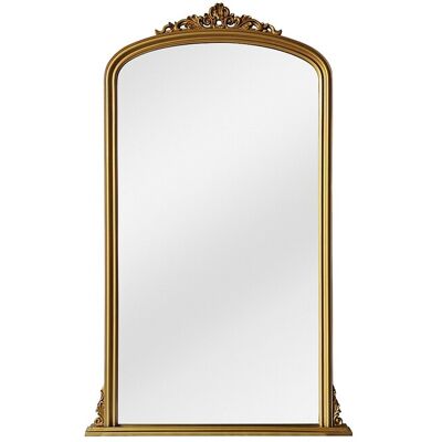 Vente-unique Grand miroir en bois de paulownia - L. 120 x H.190 cm - Doré - MERRY Vente-unique Grand miroir en bois de paulownia - L. 120 x H.190 cm - Doré - MERRY