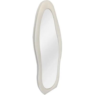 Vente-unique Miroir organique en velours - L. 60 x H. 160 - Crème - LAVINA Vente-unique Miroir organique en velours - L. 60 x H. 160 - Crème - LAVINA