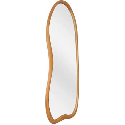 Vente-unique Grand miroir mural organique en bois de pin - L. 68 x H. 178 cm - Naturel - HARVIL Vente-unique Grand miroir mural organique en bois de pin - L. 68 x H. 178 cm - Naturel - HARVIL