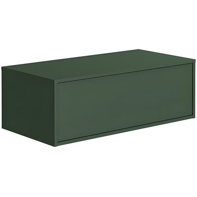 Vente-unique Meuble sous vasque suspendu - Coloris vert mat - 94 cm - TEANA II Vente-unique Meuble sous vasque suspendu - Coloris vert mat - 94 cm - TEANA II