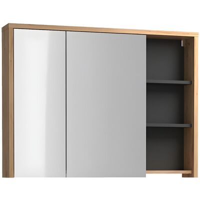 Vente-unique Armoire murale de salle de bain coloris naturel - 100 cm - PURNAL Vente-unique Armoire murale de salle de bain coloris naturel - 100 cm - PURNAL