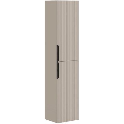 Vente-unique Colonne de salle de bain suspendue striée - Coloris beige - H160 cm - DALIKO Vente-unique Colonne de salle de bain suspendue striée - Coloris beige - H160 cm - DALIKO