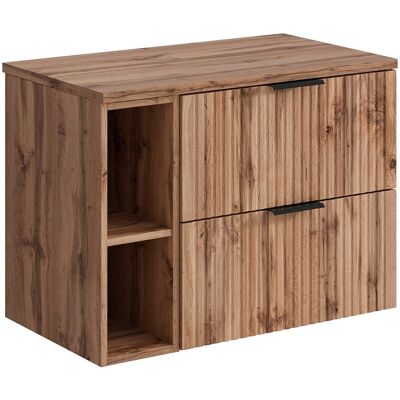 ZEVARA Armoire de salle de bain murale - 80cm, Soft-close, Naturel ZEVARA Armoire de salle de bain murale - 80cm, Soft-close, Naturel