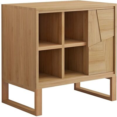 Vente-unique Meuble sous vasque sur pieds en teck - L80 cm - MATARAM Vente-unique Meuble sous vasque sur pieds en teck - L80 cm - MATARAM