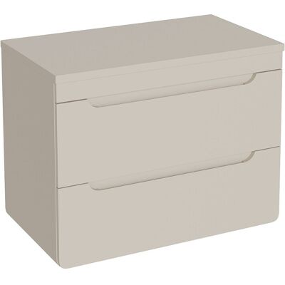 Vente-unique Meuble sous vasque suspendu avec planche - 80 cm - Beige - ARUBA Vente-unique Meuble sous vasque suspendu avec planche - 80 cm - Beige - ARUBA