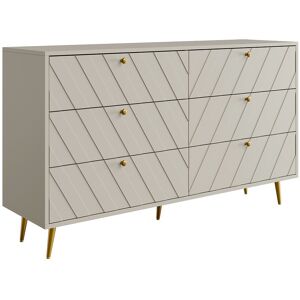 Vente-unique Commode 6 tiroirs - Beige - TEODA Vente-unique Commode 6 tiroirs - Beige - TEODA