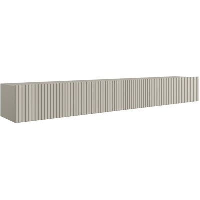 Vente-unique Meuble TV suspendu avec 3 portes - Beige - DANTAY Vente-unique Meuble TV suspendu avec 3 portes - Beige - DANTAY