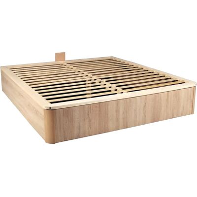 Vente-unique Sommier coffre 180 x 200 cm avec bois massif - Naturel clair - TALISO de YSMÉE Vente-unique Sommier coffre 180 x 200 cm avec bois massif - Naturel clair - TALISO de YSMÉE
